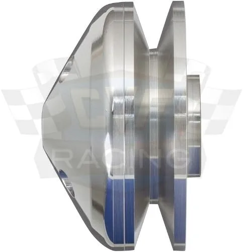 Vista 7 de Kit de polea Pontiac de aluminio Billet, 350-400, 428, 455, correa en V - solo alternador