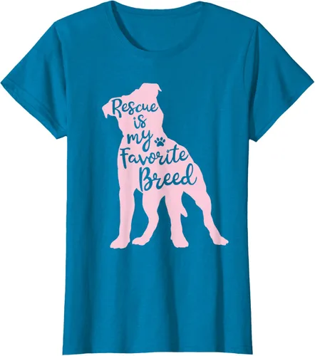 Vista 106 de Pitbull Rescue Is my Favorite Breed Dog Pit Bull Mama - Camiseta, Negro, S