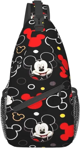 Vista 8 de Bolsos cruzados de ratón lindo de dibujos animados, bolso de hombro unisex de 15.3 pulgadas, riñonera, bolso de mensajero, regalo