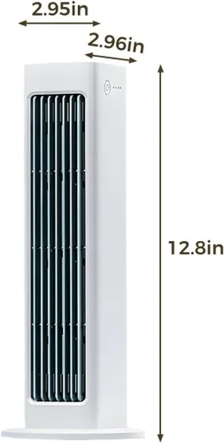 Vista 7 de Portable Air Conditioners, tower fan for bedroom with remote, portable rechargeable personal air cooler with remote control, 3 Wind Speeds Quiet Blue