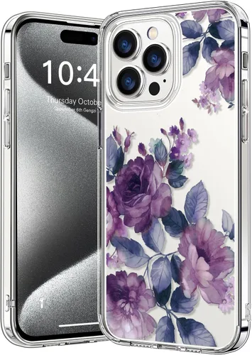 Vista 123 de bicol - Funda protectora a prueba de golpes para iPhone 15 Plus, funda delgada de acrílico transparente y diseños modernos para niña y mujer, 6.7