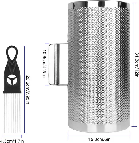 Vista 2 de 12" x 6" Instrumento Guiro de acero inoxidable Latino Percusión Metal Guiro Shaker con raspador Instrumento de percusión, Guira Dominicana, Wiro