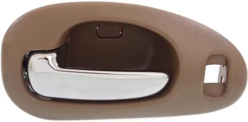 Vista 2 de Manija de puerta interior para Chrysler LHS 1999-2001 con bisel beige delantero del lado del conductor con palanca cromada Con orificio de bloqueo