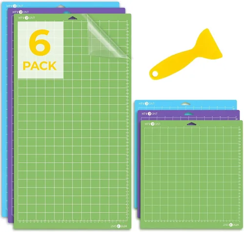 Vista 7 de HTVRONT Tapete de corte de agarre ligero, paquete de 3 alfombrillas de corte de 12 x 12 pulgadas, compatibles con Cricut Maker 4/Maker