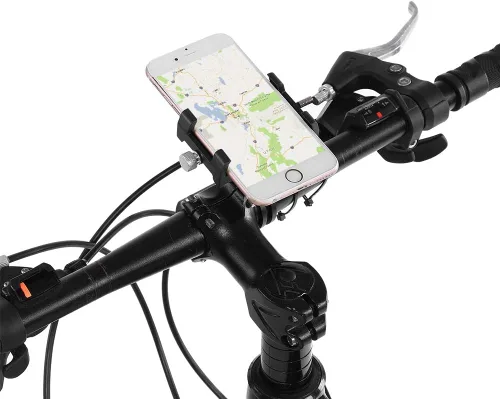 Vista 6 de VGEBY Soporte de teléfono para bicicleta, soporte para manillar de teléfono con rotación de 360 grados