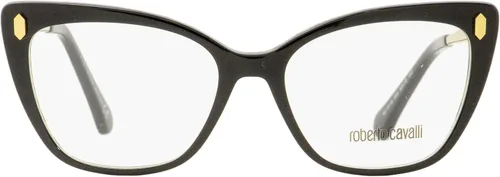 Vista 2 de Gafas Roberto Cavalli RC 5110 005 con estampado de cebra negro brillante y dorado, Endura