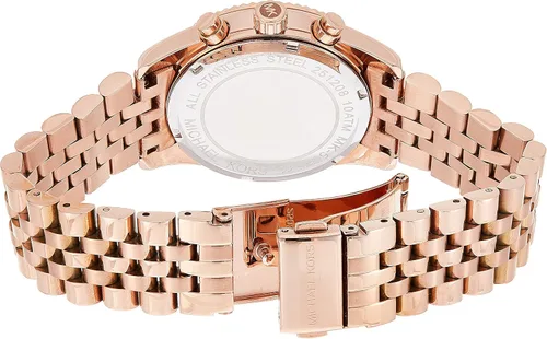 Vista 2 de Michael Kors MK5569 Lexington Reloj de acero inoxidable en tono oro rosa para mujer
