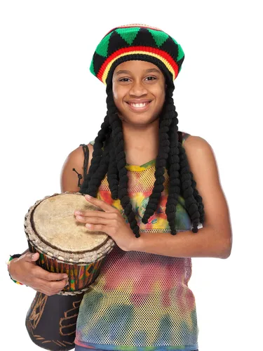 Vista 4 de SATINIOR Peluca de rasta con rastas negras, 1 pieza, talla 17.3