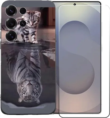 Vista 16 de Funda de TPU para UIOUOR I25 Ultra + HD de vidrio templado, carcasa de silicona para parachoques trasero – 9 dureza anti-arañazos protector de Bst1