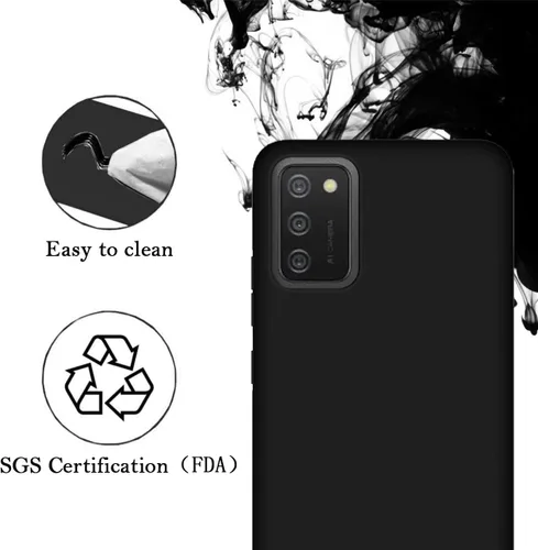 Vista 7 de Funda de teléfono personalizada para Samsung Galaxy A03, funda protectora de TPU suave contra arañazos, color negro