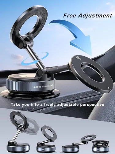 Vista 5 de Soporte Magnético para Teléfono para Coche [Sución Más Fuerte de 120+ LB & Magnetismo Más Fuerte de 2800gf] Soporte de Teléfono para Coche Ajustable