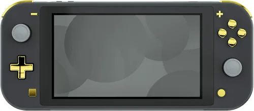 Vista 8 de eXtremeRate Chrome Gold Glossy Replacement ABXY Home Capture Plus Minus Keys Dpad L R ZL ZR Trigger for Nintendo Switch Lite, Full Set Buttons