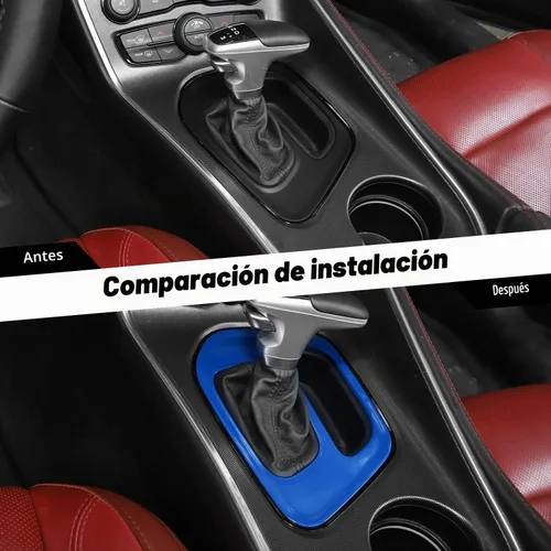 Vista 2 de Voodonala para Dodge Challenger 2015-2023, cubiertas de panel de cambio de marchas centrales, decoración, accesorios de recorte para Dodge