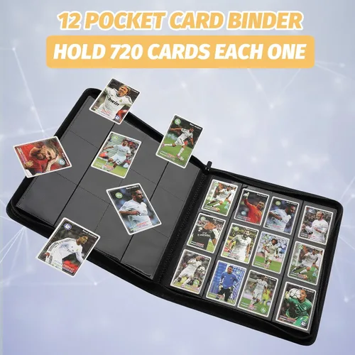 Vista 5 de GERMUN Carpeta de tarjetas coleccionables con 12 bolsillos, 720 bolsillos, carpeta de colección de tarjetas, carpeta de álbum de tarjetas para MTG