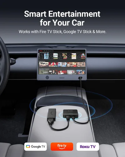 Vista 5 de ZUCWO Adaptador inalámbrico CarPlay y Car TV Mate compatible con convertidor HDMI para TV Stick/máquina de juegos, CarPlay HDMI multimedia 2 en 1