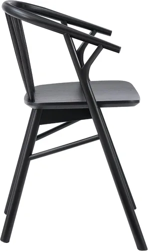 Vista 13 de Linon Breeanne - Silla de comedor con respaldo y silla de montar Windsor color negro