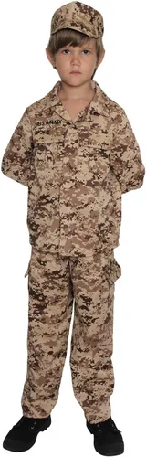 Vista 4 de Disfraz del ejército, para niños, disfraz militar