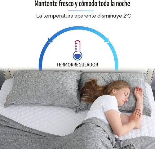 Vista 3 de CHOSHOME Fundas de almohada refrescantes con cremallera Fundas de almohada Q-Max > 0.45 con cremallera para personas que duermen con calor, suaves