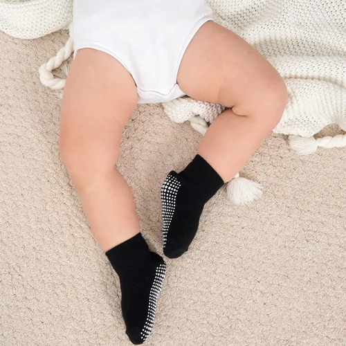 Vista 8 de ZAPLES Calcetines tobilleros antideslizantes para bebés con agarre antideslizante para niños y niñas, corte bajo para bebés y niños pequeños