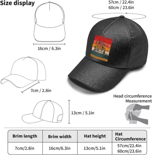 Vista 4 de Hats Take Him to The Train Station Dad Hats for Women Graphic Denim Dad Hat Adjustable