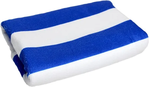 Vista 3 de Romantic Angels Toallas de playa de microfibra de gran tamaño, toalla de baño de secado rápido, toalla de baño absorbente a rayas, para viajes Azul
