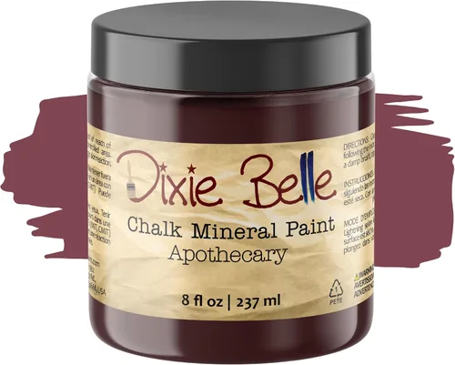Vista 292 de Pintura para muebles con acabado de tiza Dixie Belle Paint Company - Amatista (4oz) - Pintura mineral de tiza chic púrpura profundo mate