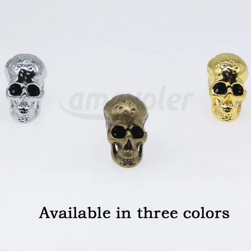 Vista 5 de Tornillos de matrícula, 4 piezas universales de acero inoxidable estilo calavera, kit de tornillos para placa de matrícula para motocicleta