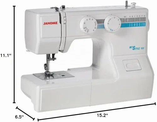 Vista 2 de Janome MyStyle 100 Máquina de coser de carga superior con 13 puntadas incorporadas