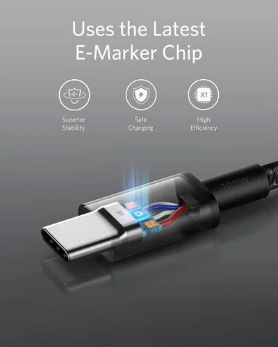 Vista 3 de Anker Cable USB C a USB C, paquete de 2 cables de carga tipo C de 100 W, carga rápida para iPhone 17 Series, MacBook Pro 2020, Pixel y más