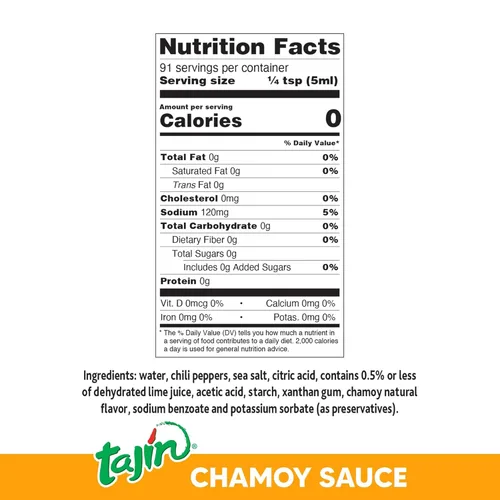 Vista 3 de Salsa picante de chamoy frutal Tajin 15.38 oz (paquete de 2)