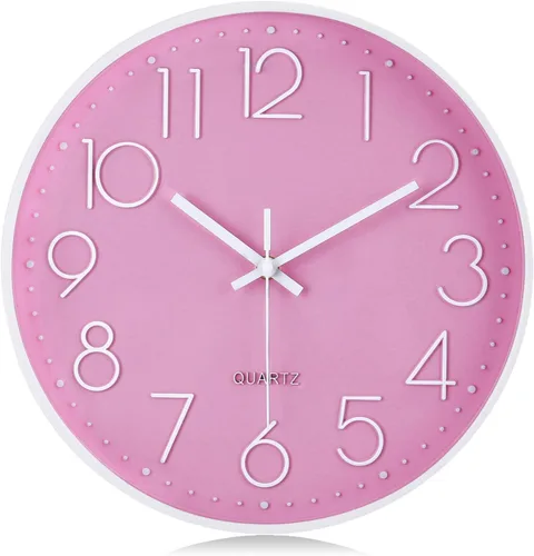 Vista 10 de Lafocuse Reloj de pared silencioso azul marino de 12 pulgadas, funciona con pilas, reloj de pared analógico para cocina, sala de estar, dormitorio