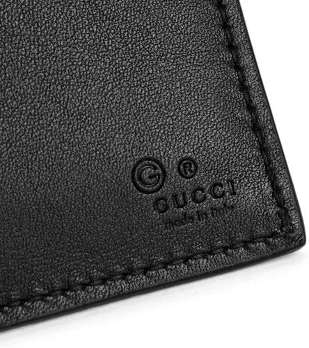 Vista 4 de GUCCI Microguccissima Cartera de piel color negro 260987
