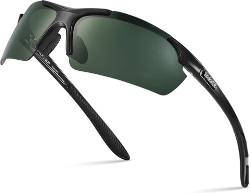 Vista 27 de Lentes de sol polarizados deportivos para hombres y mujeres, con diseño envolvente, UV400, para correr, béisbol, sóftbol, ciclismo, conducción