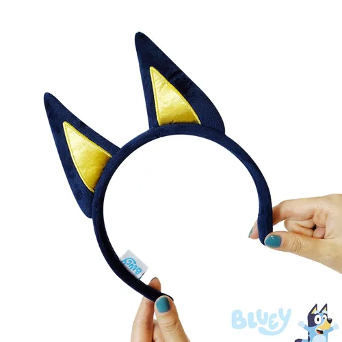 Vista 3 de LUV HER Bluey Party Supplies - 4 diademas de orejas de animal para disfraz de animales, orejas suaves de felpa, diademas elásticas familiares