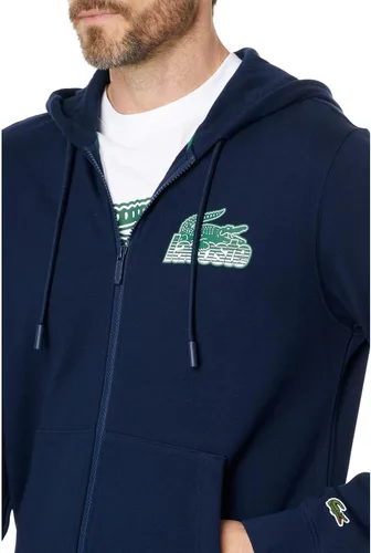 Vista 3 de Lacoste Long Sleeve Classic Fit Full Zip Graphic Hoodie