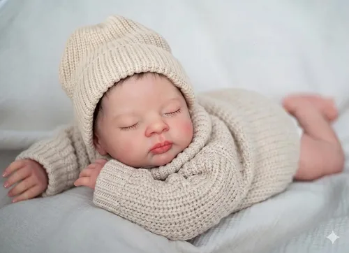 Vista 4 de Pinky Reborn Muñecas de Bebé de 19 Pulgadas Muñeca Realista de Bebé Recién Nacido Muñeca de Bebé Reborn Muñecas de Vinilo Bebe Juguete para Niños