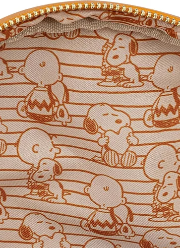 Vista 6 de Loungefly Peanuts Charlie and Snoopy Sunset - Bolso de hombro con doble correa para mujer, Multi