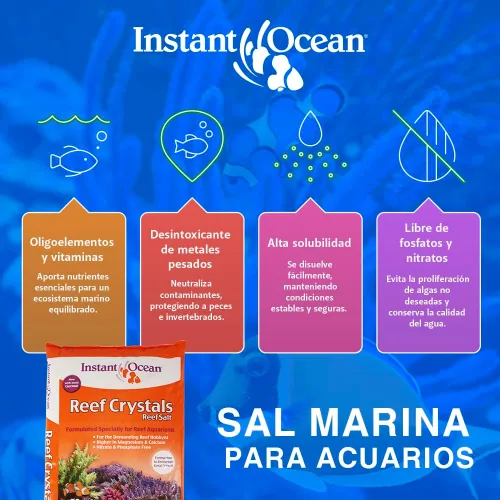 Vista 3 de Cristales de sal para arrecife, Océano instantáneo para arrecife