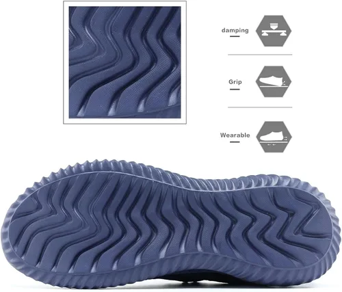 Vista 2 de Luogoks Tenis de correr para hombre, ligeros, informales, sin cordones, para caminar, gimnasio, deportes a la moda, zapatos deportivos