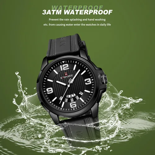 Vista 4 de NAVIFORCE Reloj impermeable para hombres, mujeres, niños y niñas, analógico, militar, deportivo, unisex, correa de silicona