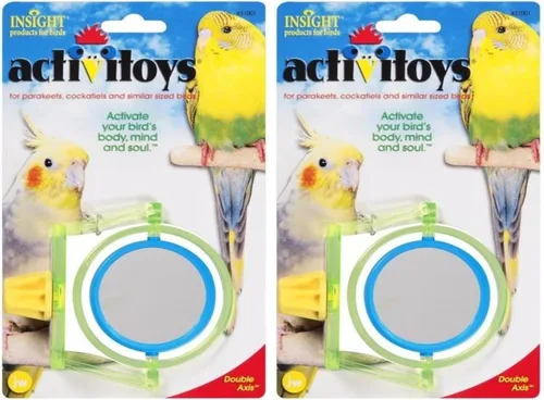 Vista 7 de JW Pet Company Activitoy - Juguete para pájaros pequeños de doble eje, los colores varían