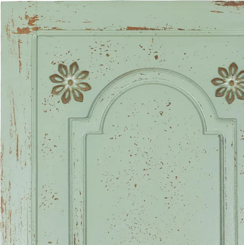 Vista 5 de Deco 79 Decoración de pared de puerta antigua con pergamino de madera, 18 x 1 x 78 pulgadas, verde