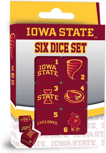Vista 15 de MasterPieces Game Day - NCAA Alabama Crimson Tide - Juego de 6 dados con logotipo del equipo, tamaño estándar D6