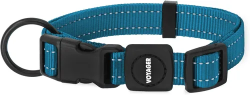 Vista 14 de Best Pet Supplies Voyager - Correa o collar reflectante para perro con asa de neopreno, para cachorros de raza pequeña, mediana y grande, bonita