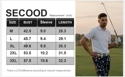 Vista 6 de Mens Polo Shirts Moisture Wicking Short Sleeve Casual Tennis Golf Shirt