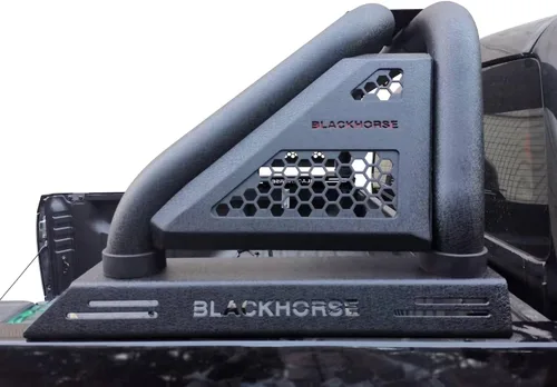 Vista 6 de Black Horse Off Road Classic Pro - Barra antivuelco modular texturizada negra compatible con Nissan Frontier RB07MT 2005-2021