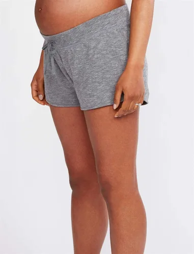 Vista 3 de Motherhood Maternity Pantalón corto de embarazo French Terry Underbelly para mujer
