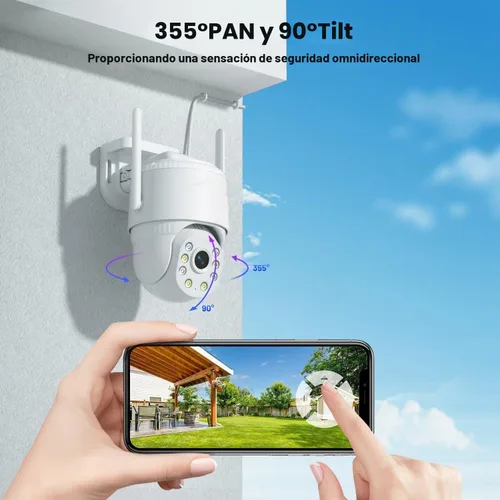 Vista 5 de KKB Cámara de seguridad celular 4G LTE, cámara celular con cable, tarjeta SIM integrada para exteriores/interiores, plan de datos ilimitado, sin