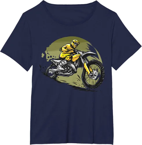 Vista 22 de Camiseta de motocross Supermotard Enduro, Negro, S