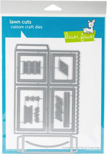 Vista 2 de LAWN FAWN Tarjeta de caja festoneada Pop-Up Lawn Cuts Custom Craft Die